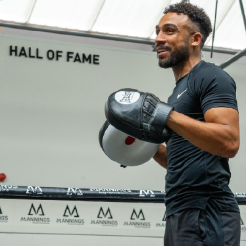 Anthony Manning coaching in the boxing ring